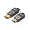 8K Full Fiber Optic DisplayPort to HDMI Detachable Modules (Tx & Rx Pair)