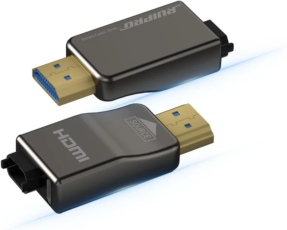 8K HDMI Detachable Connectors for Full Fiber Optic Cable (Tx & Rx Pair)